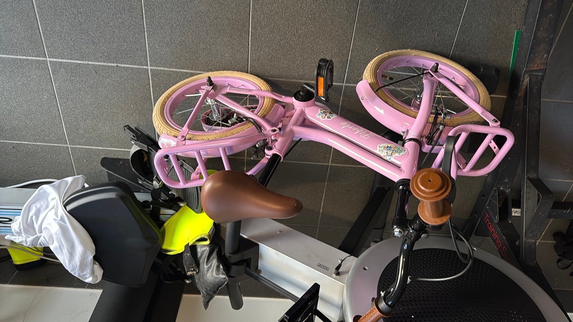 Fietsje 14 inch roze Cortego liberty, Fietsen en Brommers, Fietsen | Kinderfietsjes, Ophalen, Zo goed als nieuw, Zijwieltjes
