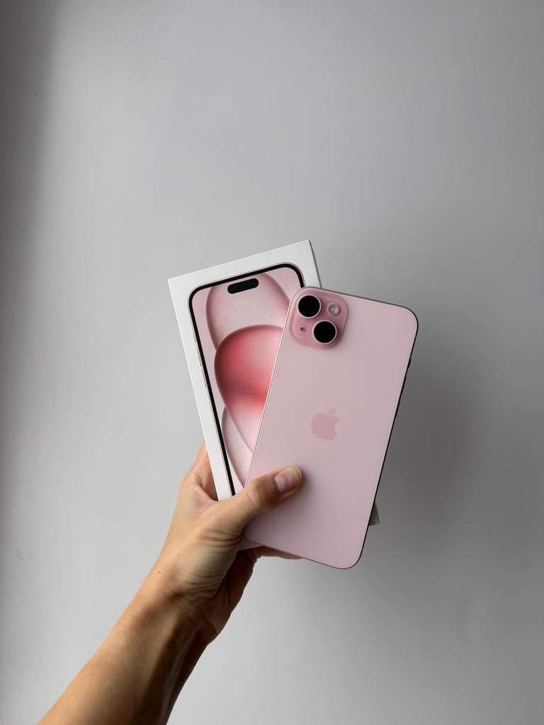 Apple iPhone 15 Plus 256 Go Rose – Excellent état (97 %), Enlèvement ou Envoi, Comme neuf
