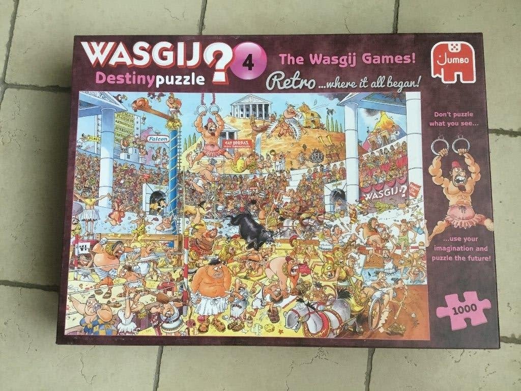 Puzzel Jumbo 1000 stukjes Wasgij destiny 4 retro, Ophalen of Verzenden, 500 t/m 1500 stukjes, Gebruikt, Legpuzzel