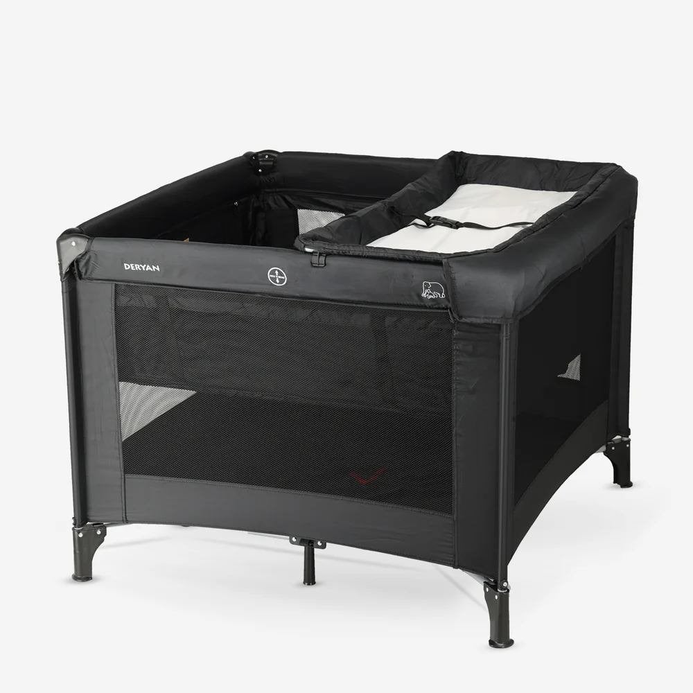 DERYAN Inklapbare Kinderbox 100x100 cm – Zwart, Ophalen of Verzenden, Zo goed als nieuw