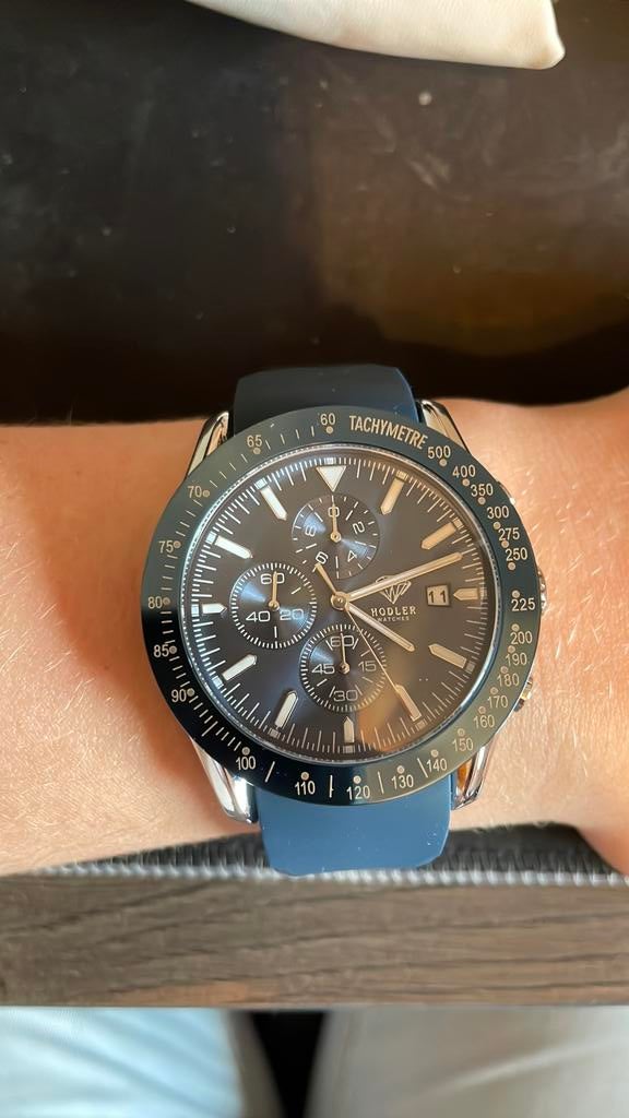 Hodler luzern blauw, Handtassen en Accessoires, Horloges | Heren, Overige materialen, Polshorloge, Nieuw, Kunststof