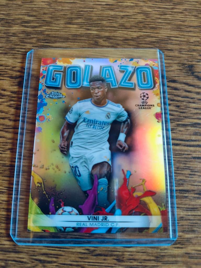 Topps stadium Chrome 2022 Golazo real Madrid Vini Jr, Ophalen of Verzenden