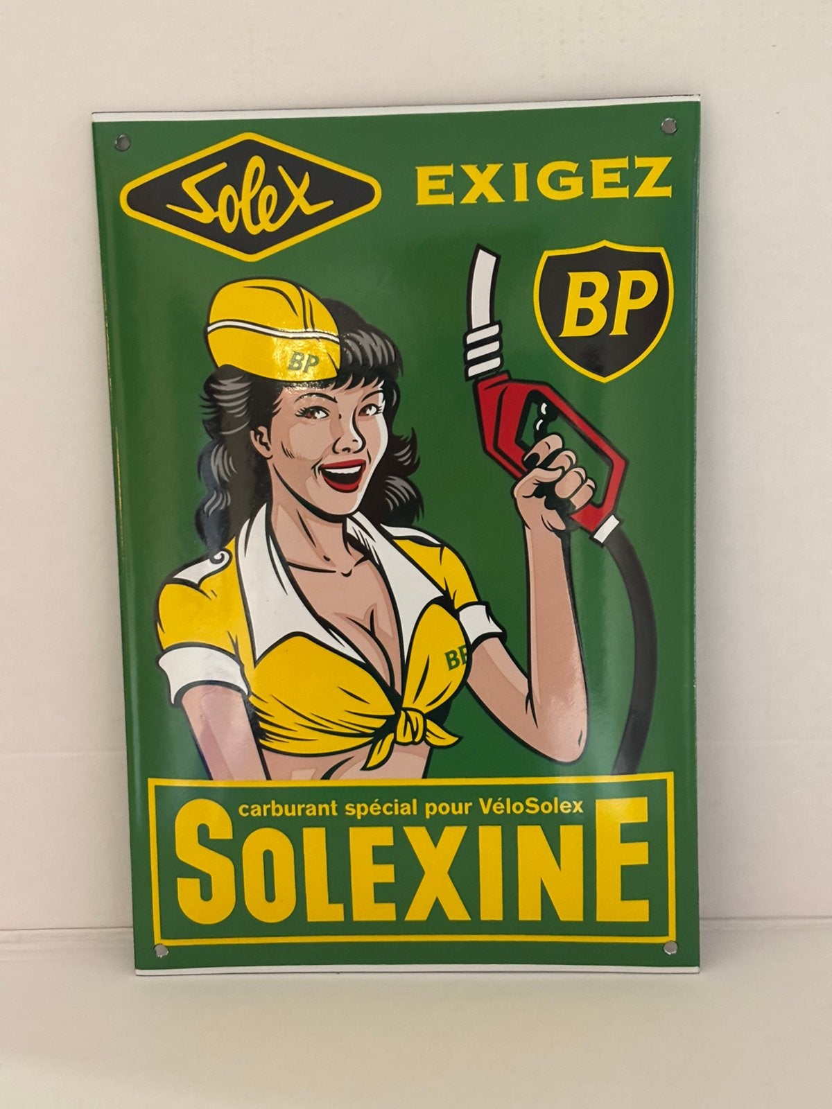Geëmailleerde plaat met solexine, Ophalen of Verzenden, Zo goed als nieuw
