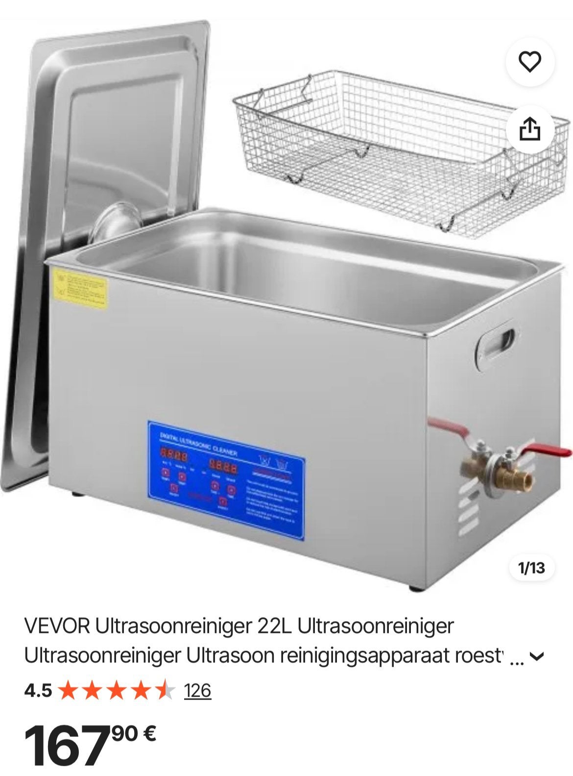 Ultrasoonreiniger, Enlèvement, Neuf