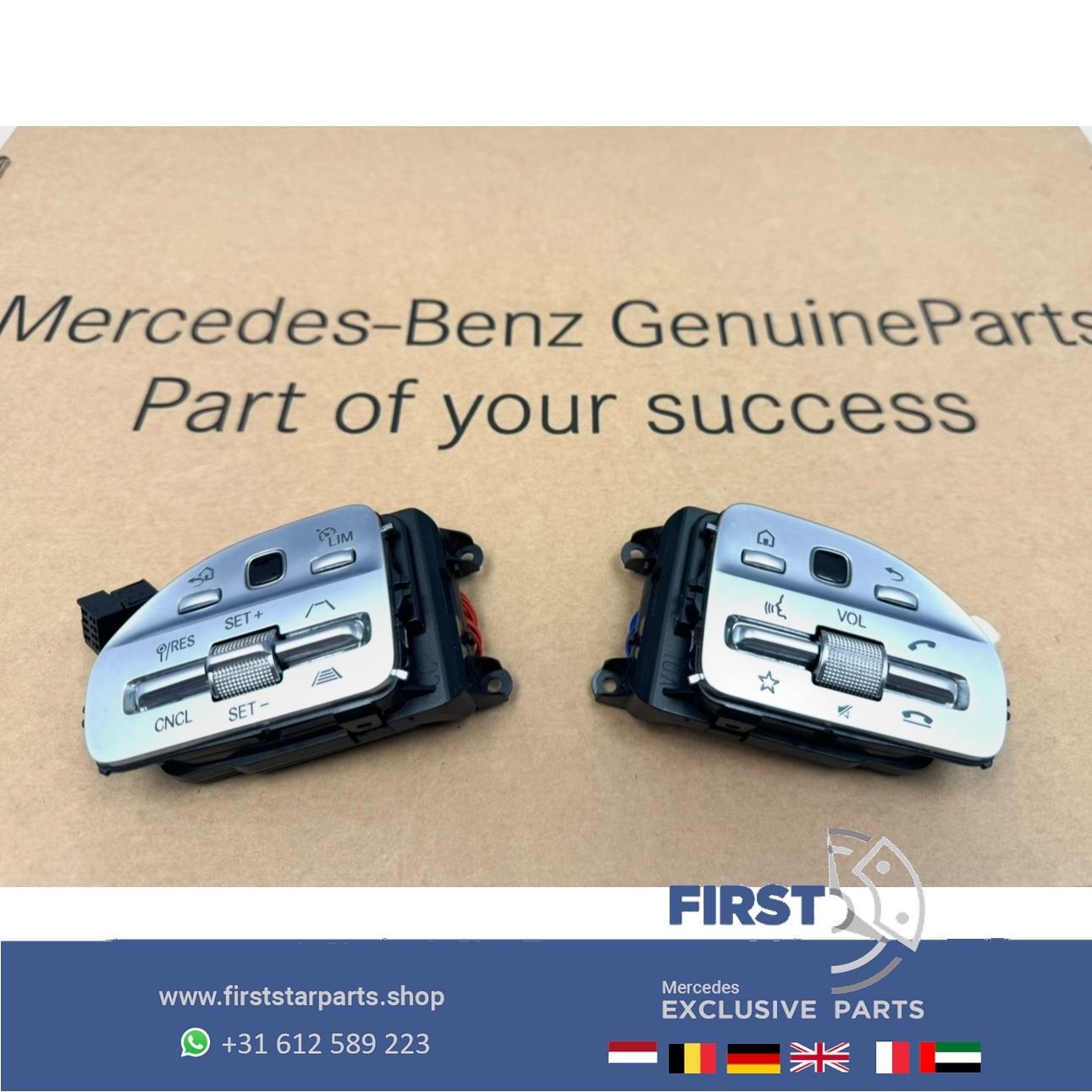Mercedes STUUR KNOPPEN SET W177 W118 W247 H247 X247 W205 W21, Auto-onderdelen, Dashboard en Schakelaars, Mercedes-Benz, Gebruikt