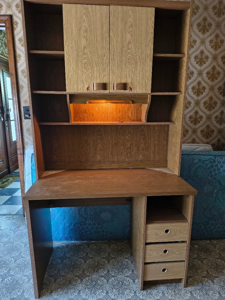 Bureau, Huis en Inrichting, Bureaus, Ophalen, Gebruikt, Bruin, Overige merken