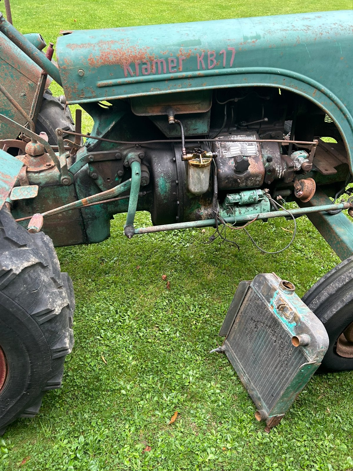 Tracteur kramer kb17, Enlèvement