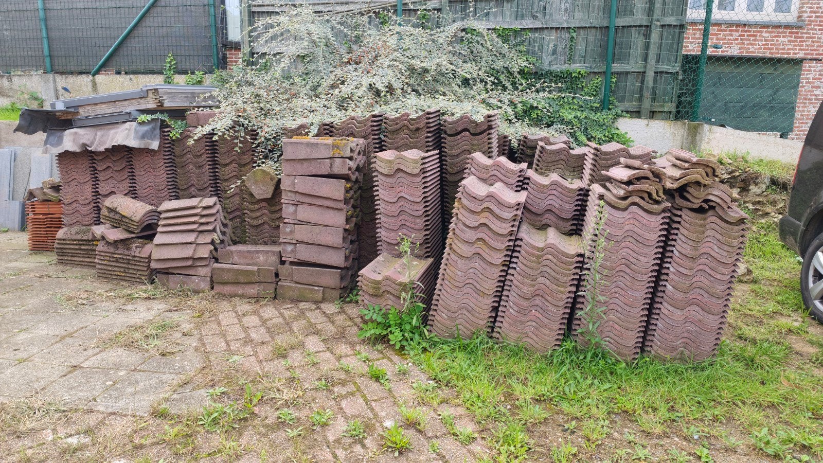 Dakpannen Sneldek, Ophalen, Dakpannen