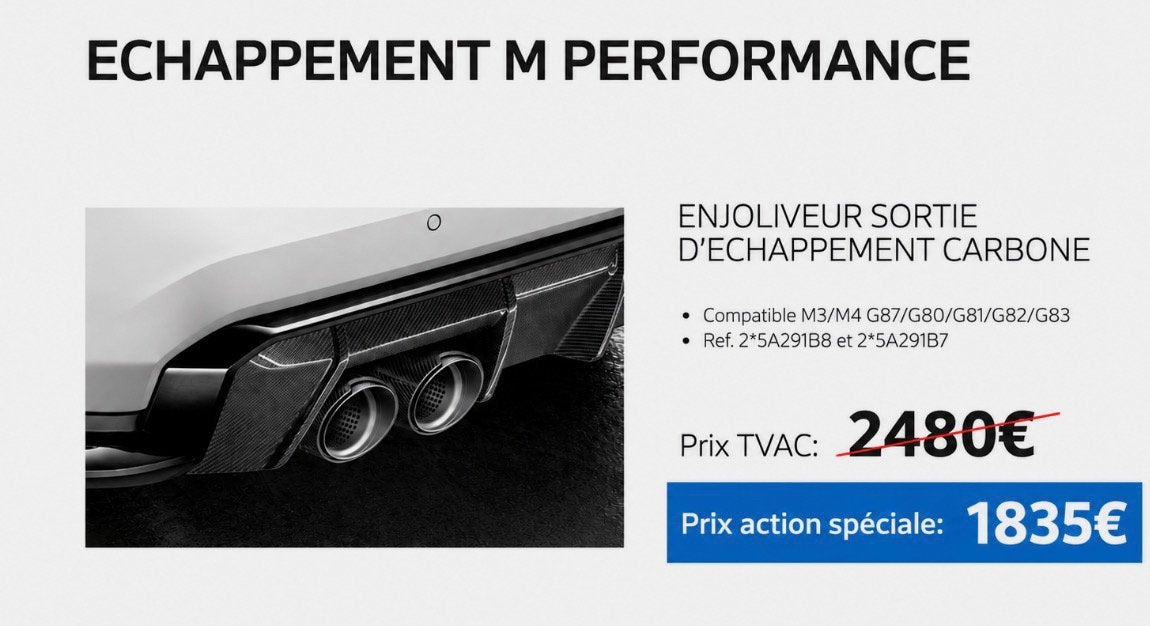 Echappement M Performance BMW M2/M3/M4, Autos : Pièces & Accessoires, Enlèvement ou Envoi, Utilisé, BMW
