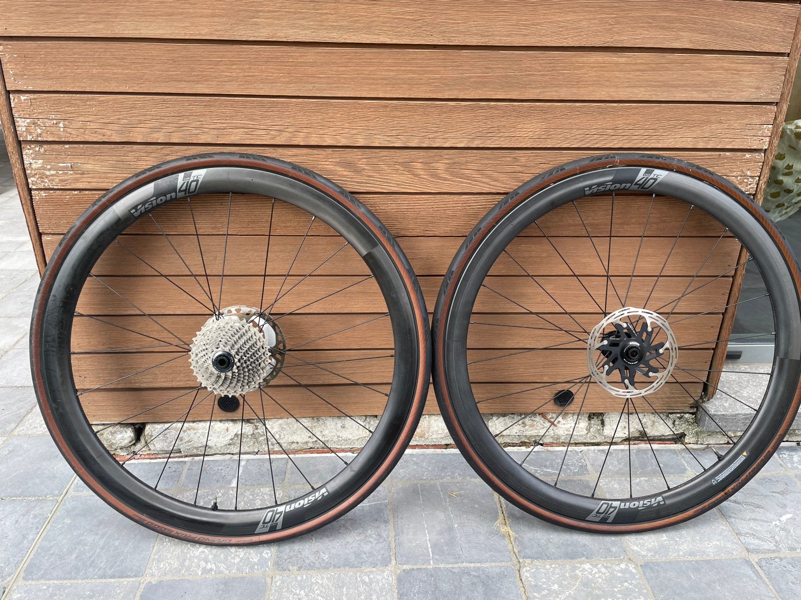 Carbon wielen Vision DB TC 40, Ophalen, Zo goed als nieuw, Carbon
