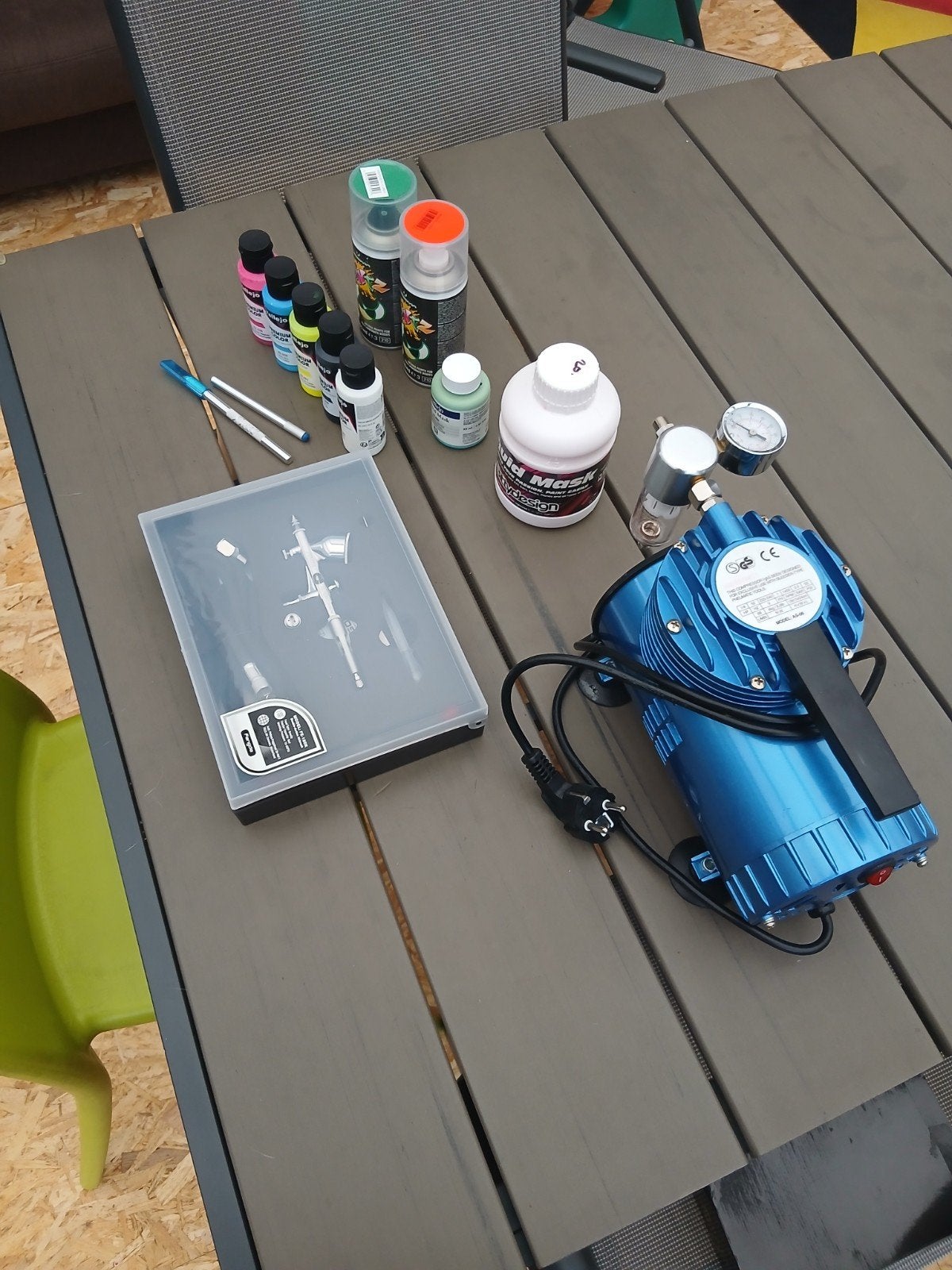 airbrush set, Ophalen