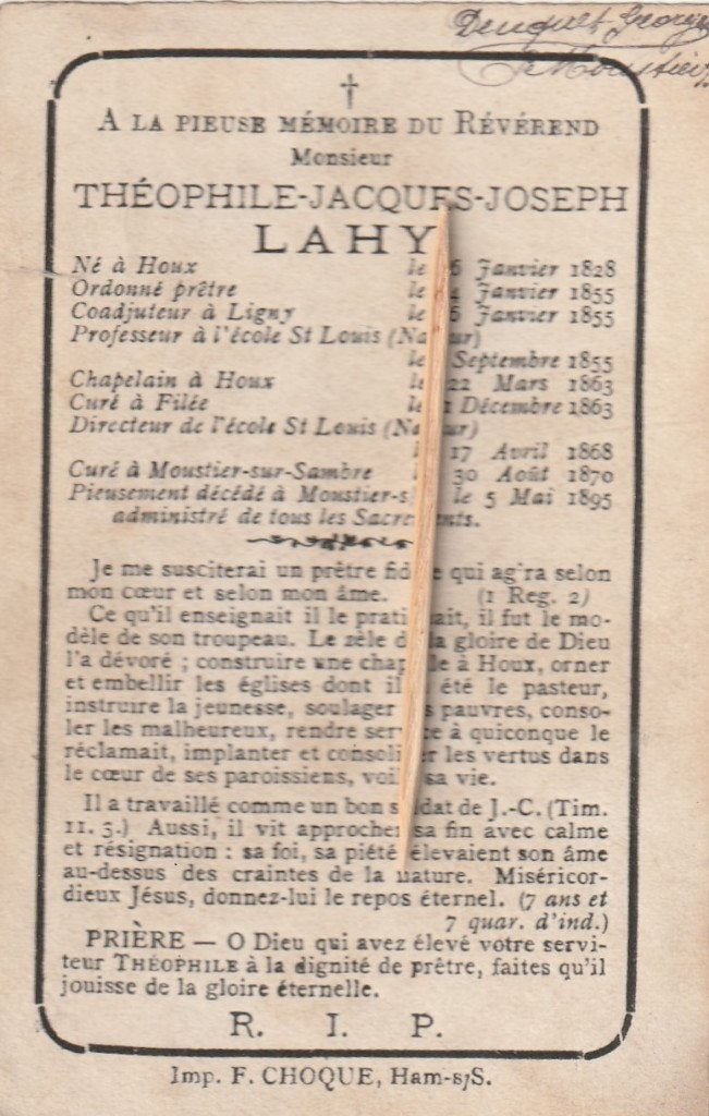 Carte de prière pour Priest House, Envoi