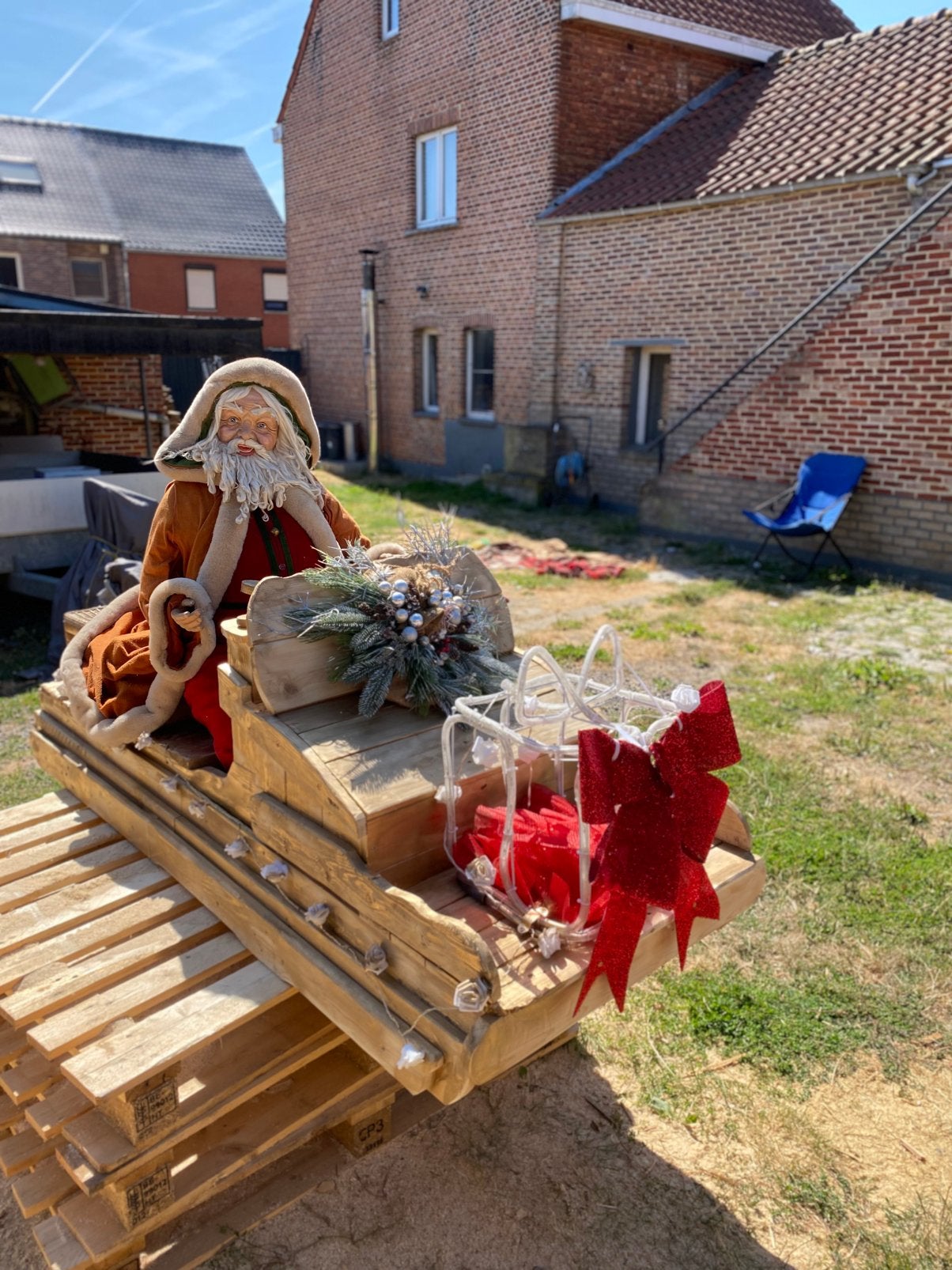 Kerstman op slee met verlichting, Diversen, Ophalen, Nieuw