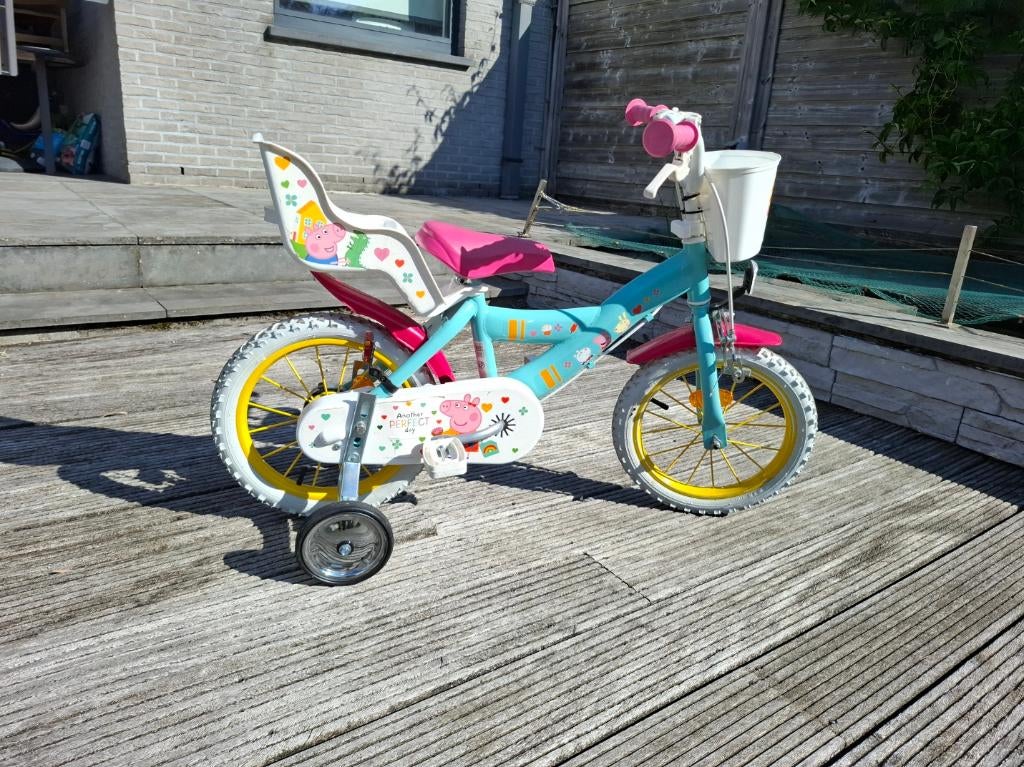 Kinderfiets, Fietsen en Brommers, Ophalen, Zijwieltjes, Velgrem, Minder dan 16 inch