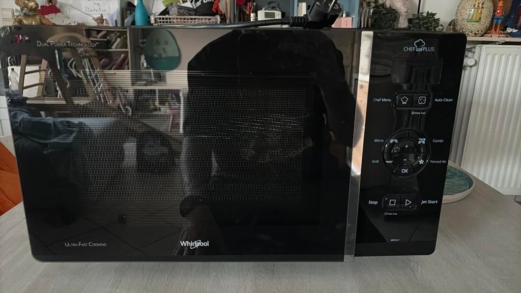 Whirlpool mcp 347 bl, Elektronische apparatuur, Microgolfovens, Ophalen, Zo goed als nieuw, Microgolfoven