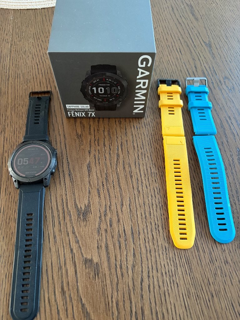 Garmin Fenix 7X, Bijoux, Sacs & Beauté, Enlèvement ou Envoi, Utilisé, Noir, Garmin fenix