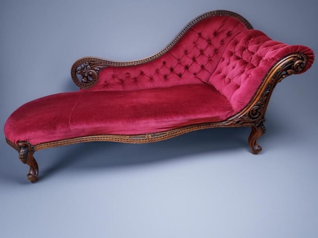 Antieke chaise longue/ daybed in de barok-rococostijl, Enlèvement, Utilisé, Bois, Bohemian Antiek
