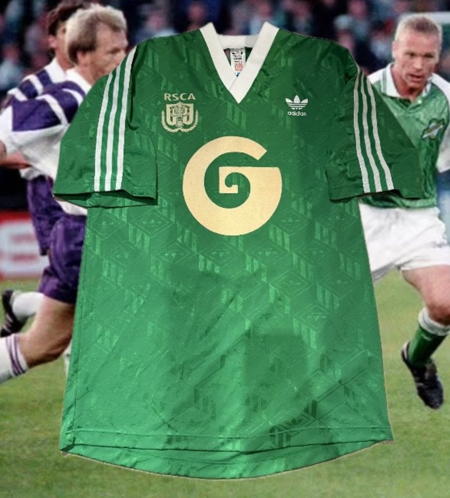 Maillot porté RSC Anderlecht 1989, Collections, Enlèvement ou Envoi, Utilisé, Maillot