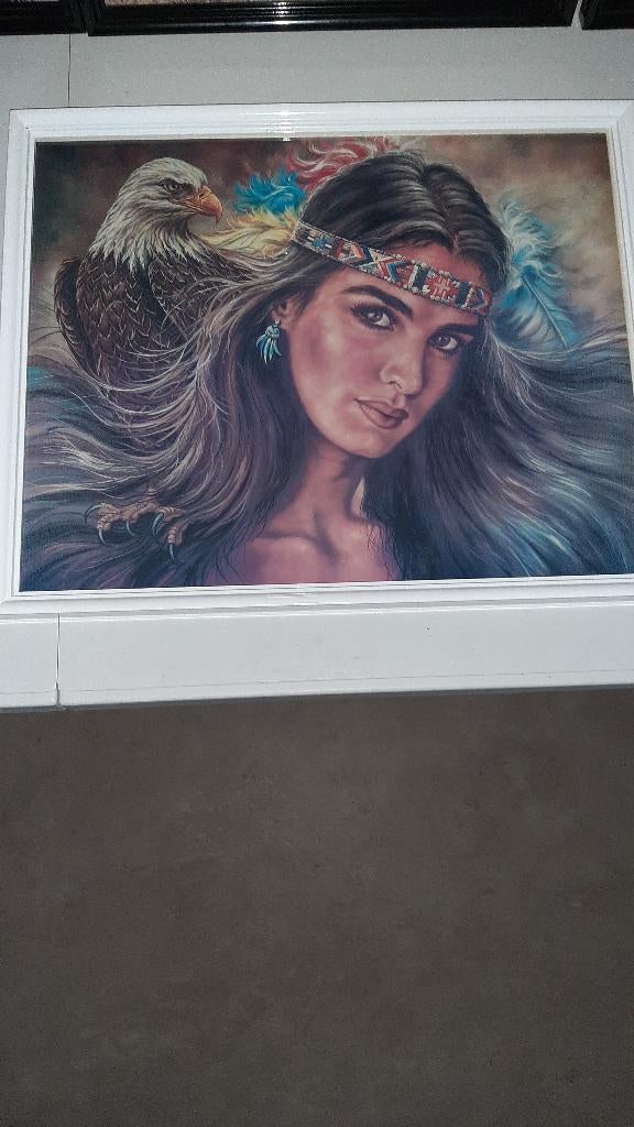Indianen, Composites, Multicolore, Encadré, 53 cm
