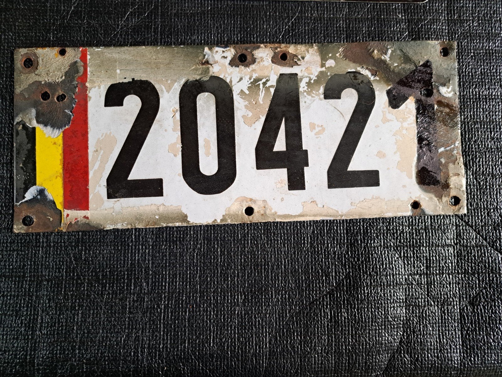 Unieke set militaire nummerplaten Belgisch Le, Verzamelen, Ophalen of Verzenden, Landmacht