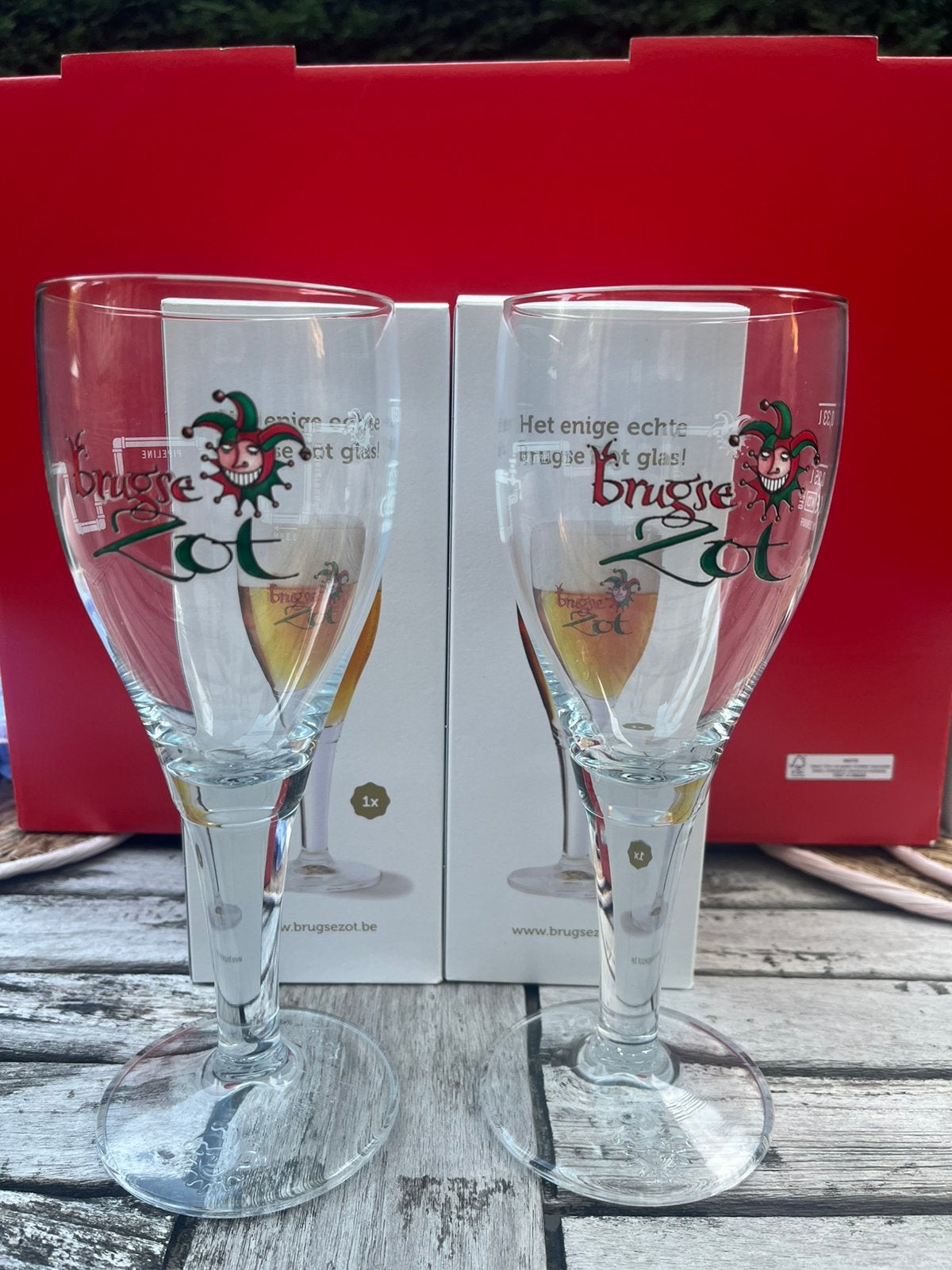 Brugse zot glazen, Collections, Envoi, Neuf, Verre à bière