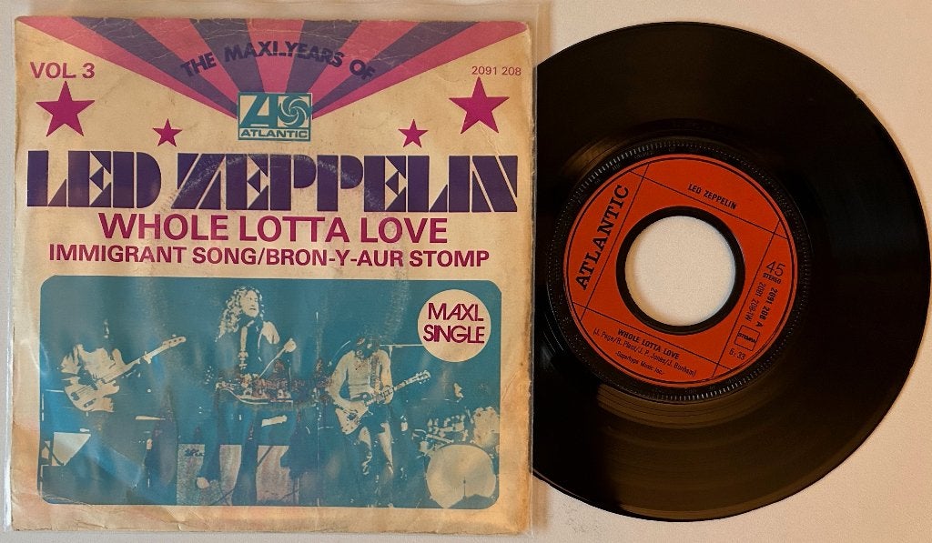 7# LED ZEPPELIN - Whole lotta love - maxi single, Ophalen of Verzenden, 7 inch, Rock en Metal