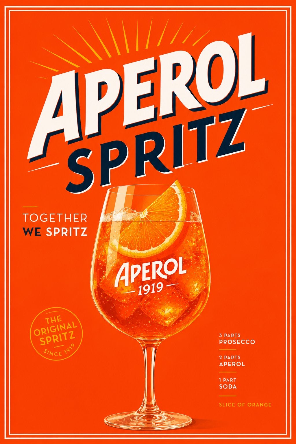Metalen reclamebord Aperol Spritz 4 - retro vintage mancave, Ophalen of Verzenden, Nieuw, Reclamebord