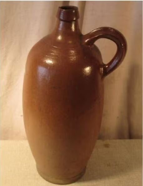 Belle cruche ancienne en poterie brune - 38 cm, Antiquités & Art, Enlèvement ou Envoi