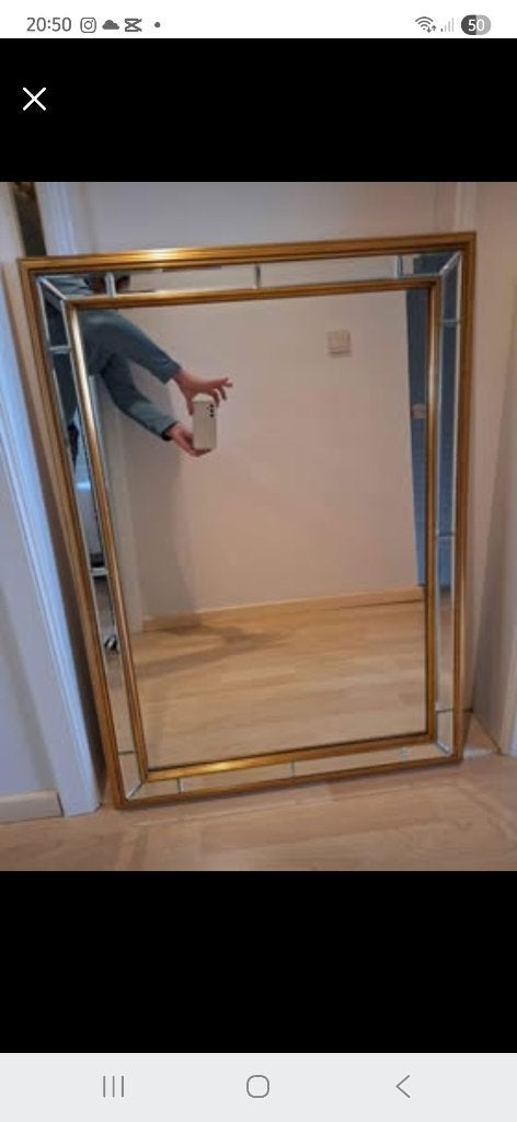 Grote facetgeslepen spiegel, Huis en Inrichting, Ophalen, Zo goed als nieuw, 75 tot 100 cm, Minder dan 100 cm