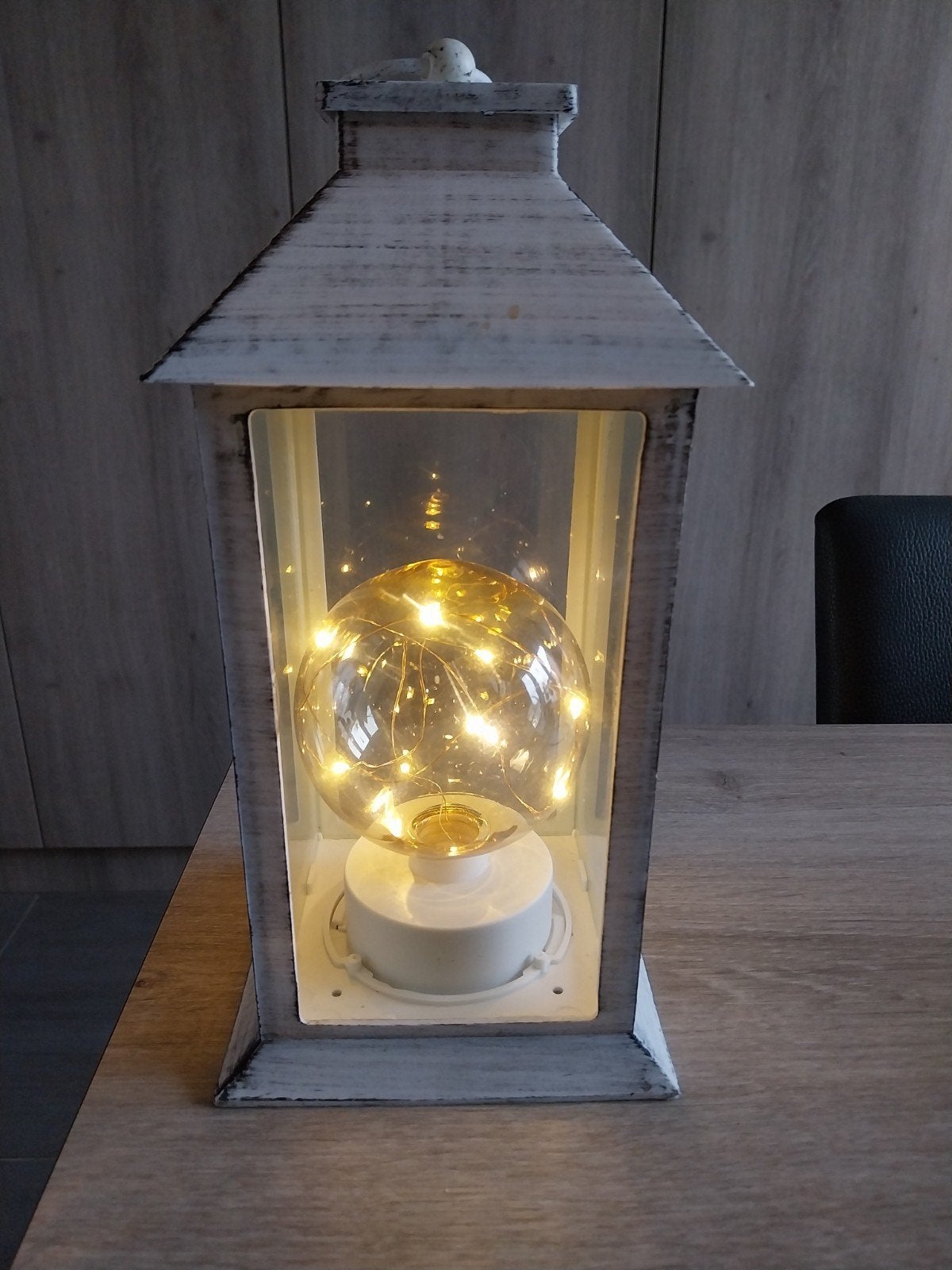 leuk lampje op batterijen, Ophalen, Lantaarn, Beige, Zo goed als nieuw