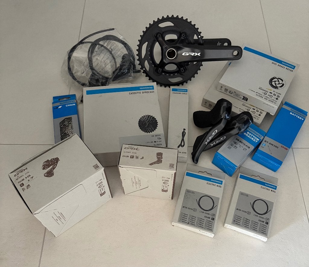 Groupe Shimano GRX DI2 2x12 vitesses complet et NOUVEAU, Enlèvement ou Envoi, Neuf