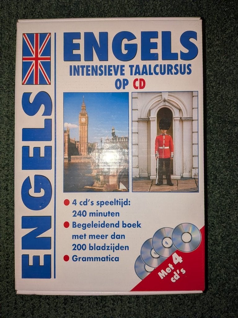 Engels intensieve taalcursus op CD (4 CD's + boek), Ophalen of Verzenden, Nieuw in verpakking, Boxset, Inclusief boekje