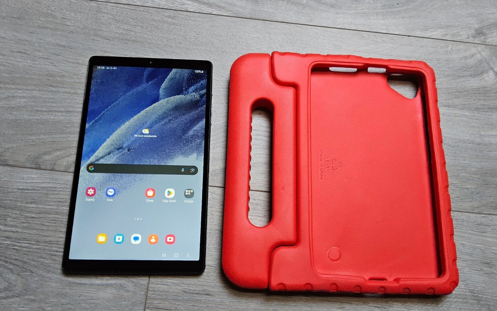 Samsung Galaxy Tab A7 Lite, met oplader, bijna nieuw.

Samsu, Computers en Software, Ophalen of Verzenden