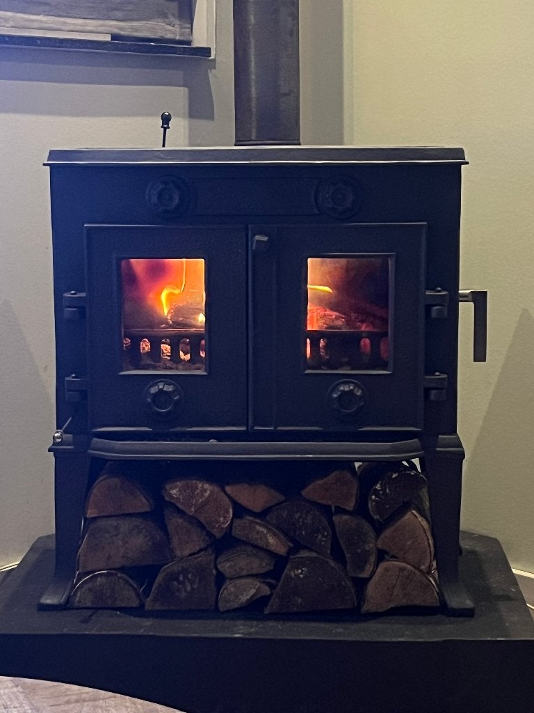 Gietijzeren Houtkachel Acturus II SHOWROOMMODEL, Vintage, Zwart, Nieuw, Ophalen of Verzenden