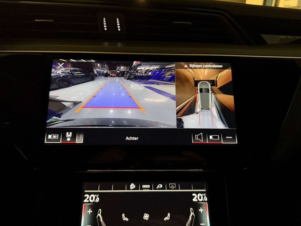Audi Q8 e-tron 55 QUATTRO 408PK * S-LINE * COMFORT-SPORT INT, Auto's, Automaat, Zwart, Lichtsensor, 408 pk