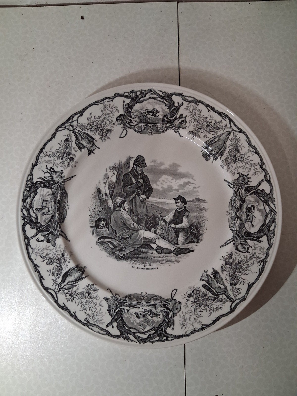 sierbord jacht wild villeroy&boch " la chasse", Antiek en Kunst, Ophalen of Verzenden