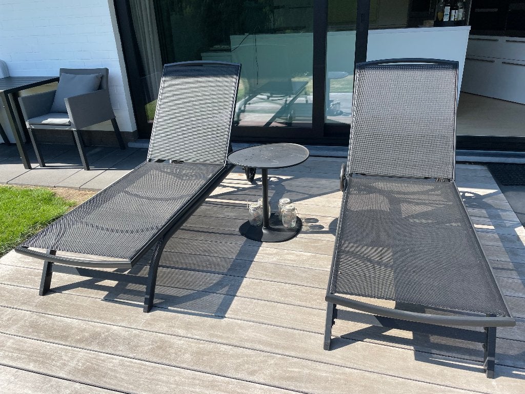 Chaises de jardin avec coussin, Enlèvement, Comme neuf