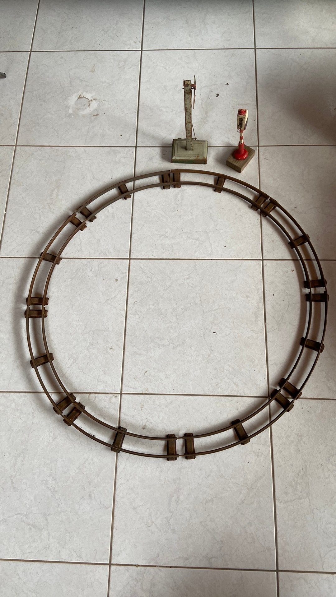 Vintage metalen spoorbaan jaren 1945-1955, Ophalen of Verzenden, Trein, Schaalmodel