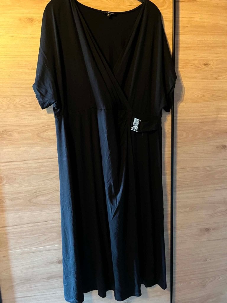 lang kleed stretch zwart ms mode xl, Kleding | Dames, Grote Maten, Ophalen of Verzenden, Zo goed als nieuw, MS Mode, Jurk