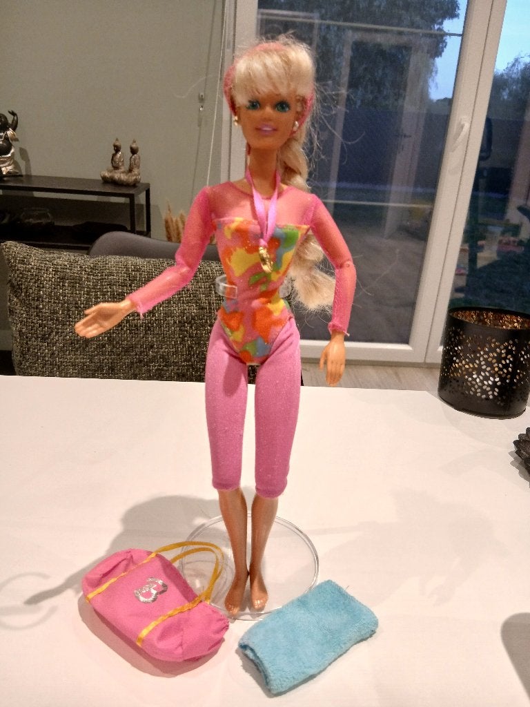 Gymnast barbie (1993), Verzamelen, Ophalen, Gebruikt, Pop