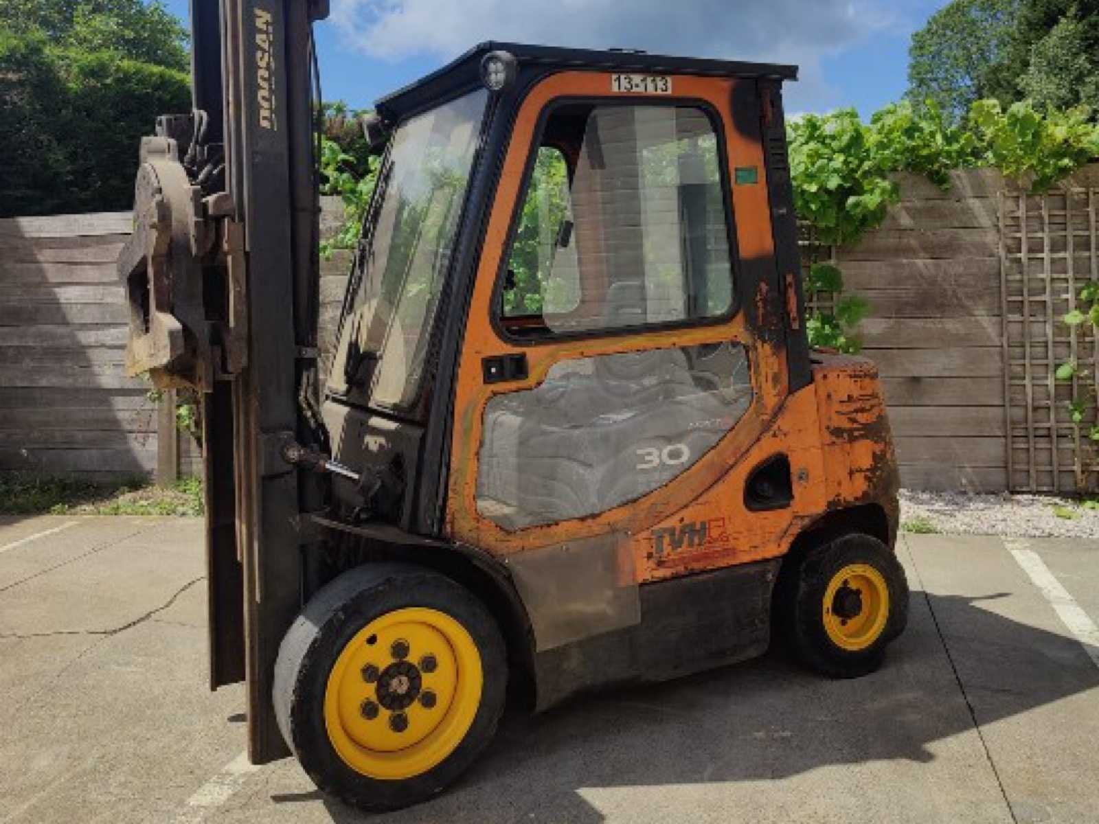 DOOSAN 3 ton diesel heftruck - gesloten cabine - rotator - v, Diesel, Heftruck, Doosan