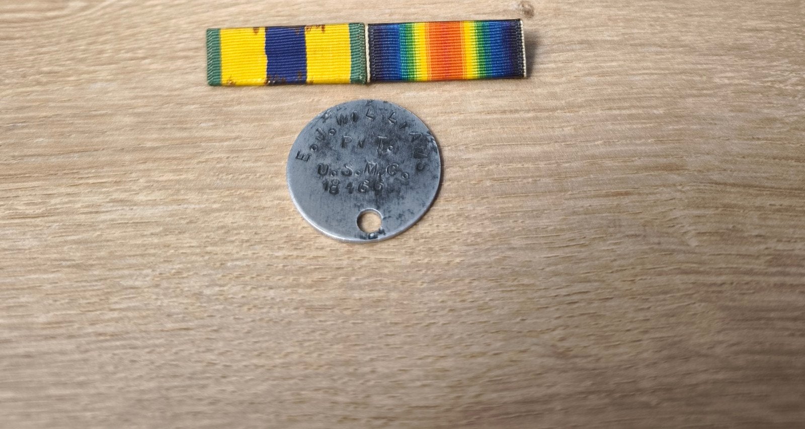 Usmc hondenpenning en linten uit de Eerste Wereldoorlog, Verzamelen