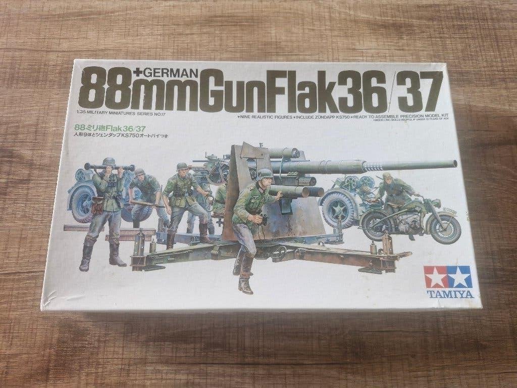 Tamiya 1/35 German 88mm Gun Flak 36/37, Enlèvement ou Envoi, Comme neuf, Autres types, 1:32 à 1:50