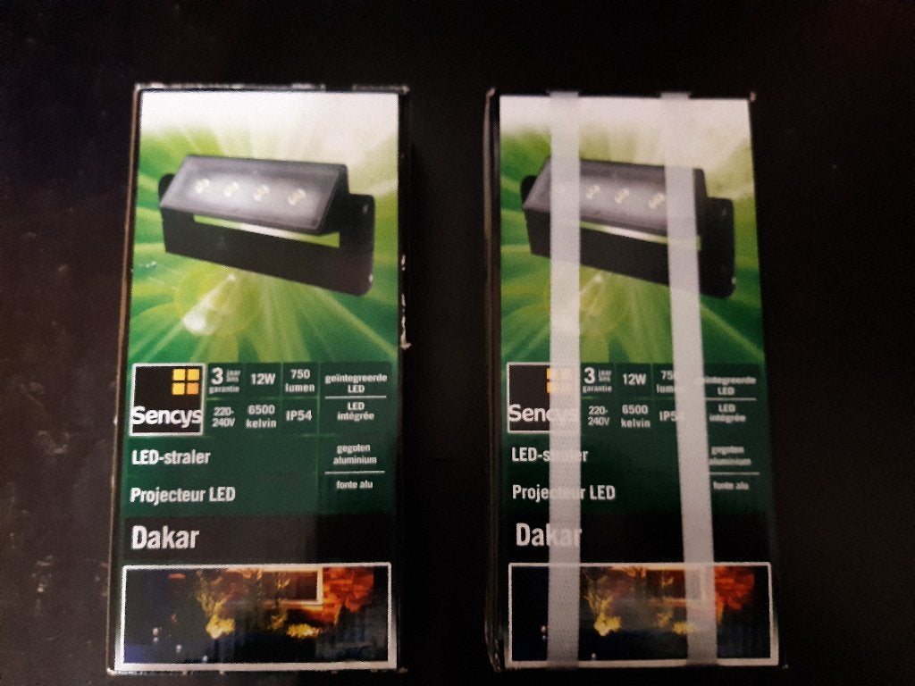 2 projecteurs exterieurs sol orientable LED, Huis en Inrichting, Ophalen of Verzenden, LED, Metaal, Nieuw
