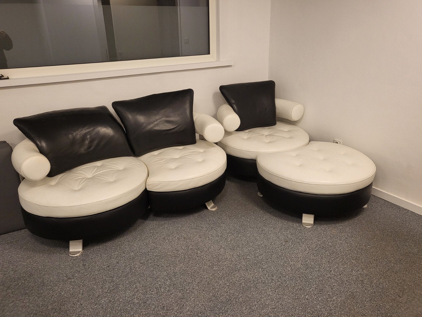 lederen salon, Maison & Meubles, Enlèvement, Utilisé, Cuir, Modern