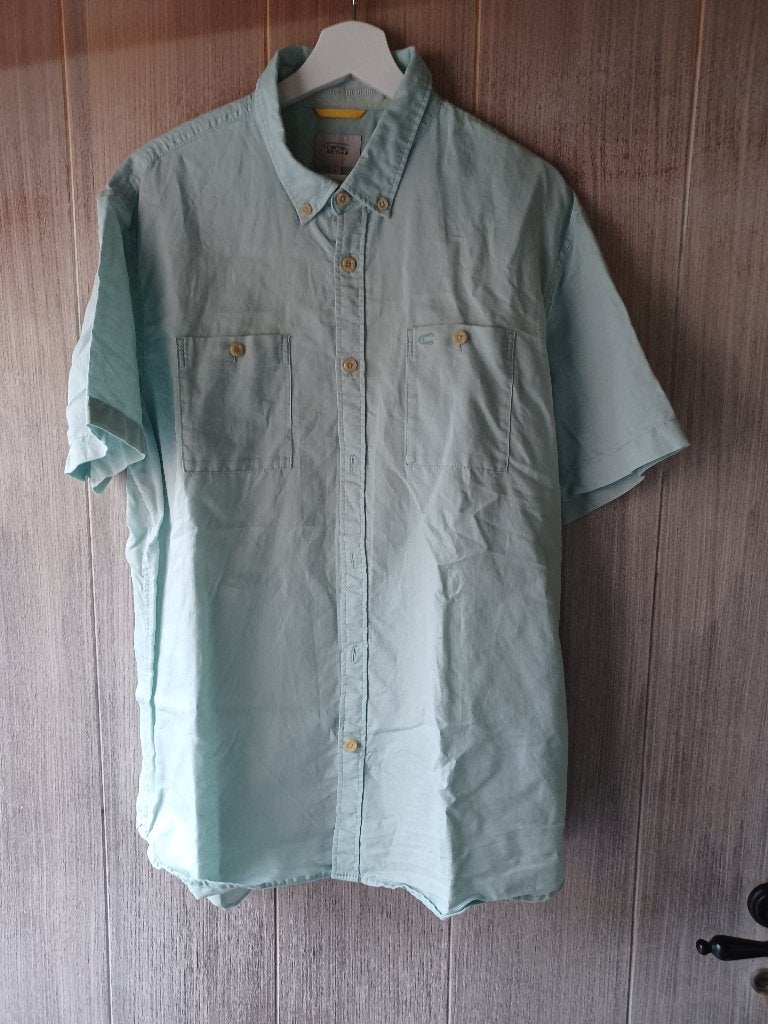 CAMEL ACTIVE LICHT GROENE HEREN HEMD MAAT XL, Tour de cou 43/44 (XL), Enlèvement ou Envoi, Comme neuf, Vert