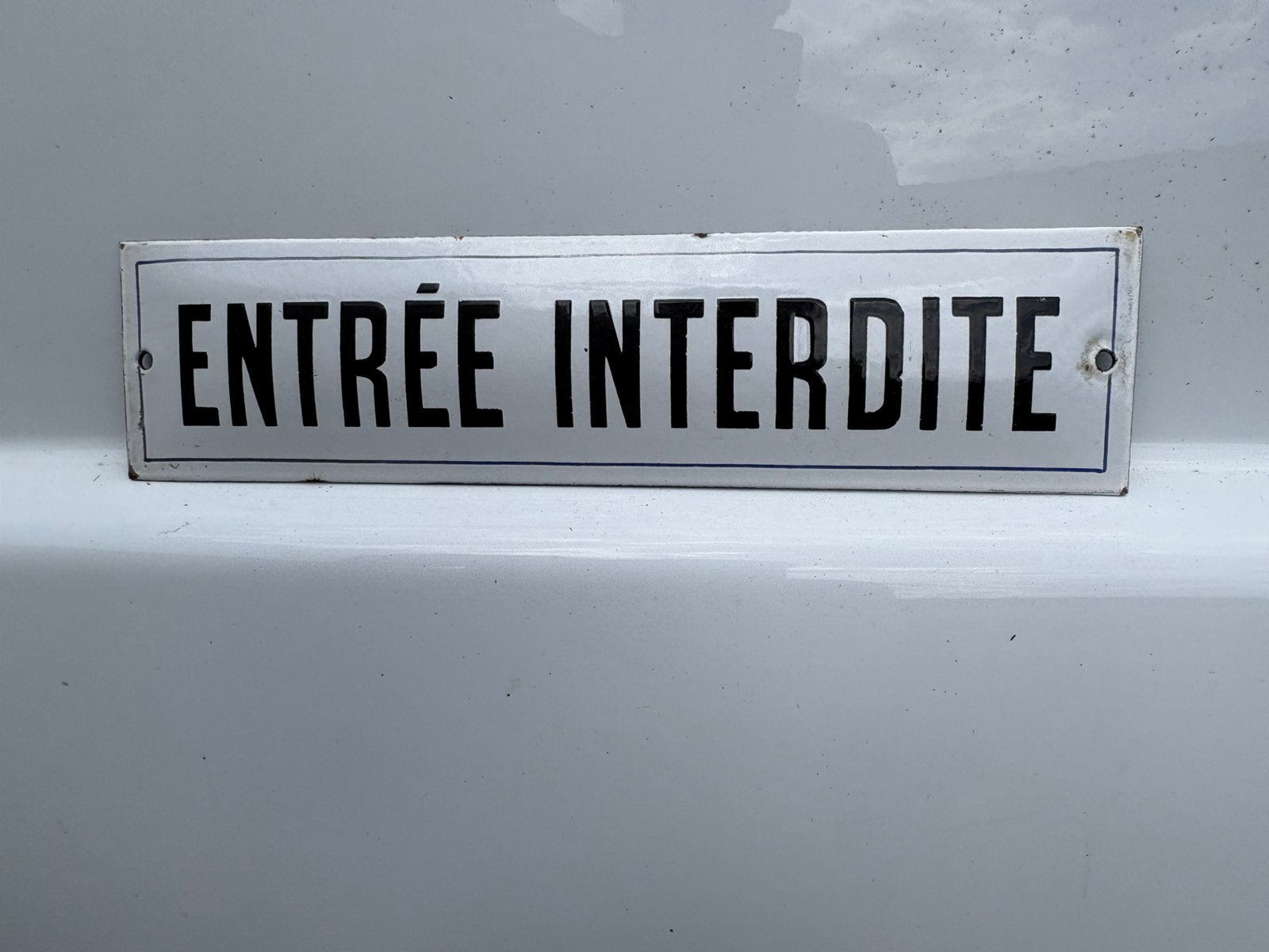 Entrée interdite à l'ancienne planche émaillée, Collections, Enlèvement ou Envoi