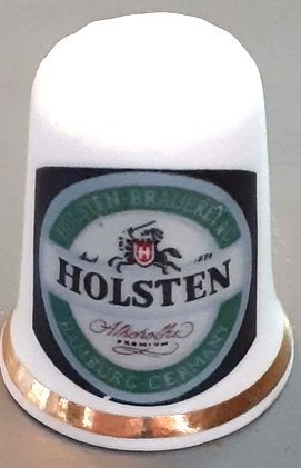 dés a coudre de collection publicitaire holsten (18), Collections, Dés à coudre, Enlèvement ou Envoi, Comme neuf, Porcelaine