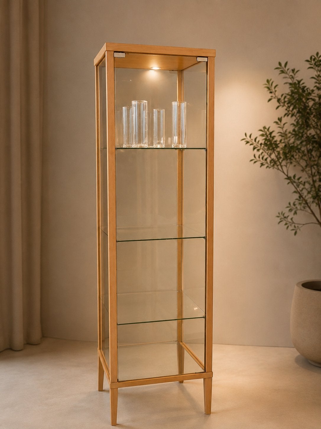 Vitrine, Huis en Inrichting, Kasten | Vitrinekasten, Zo goed als nieuw, Glas, Ophalen