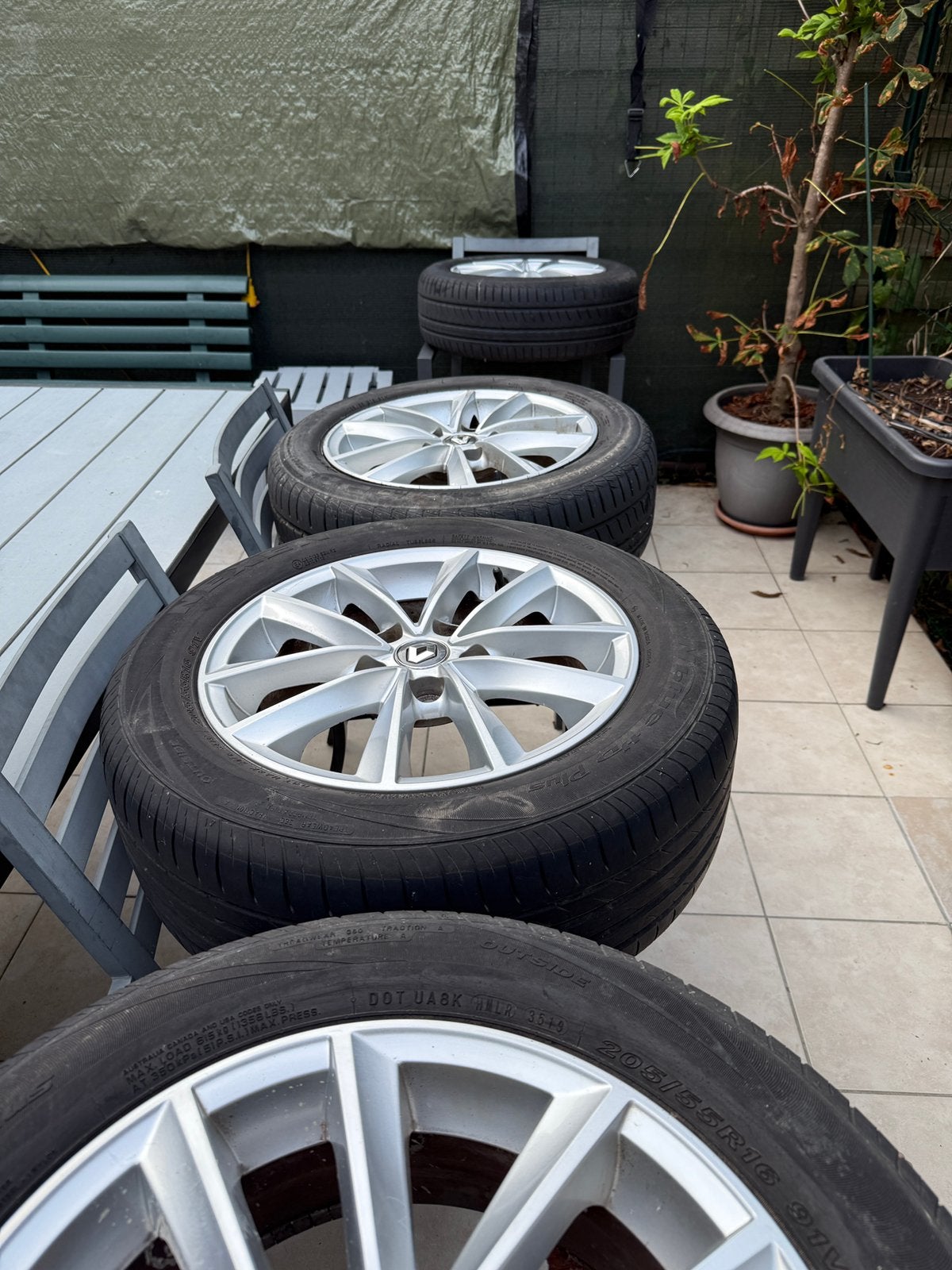 4 jantes Renault R16, Pneus et Jantes, 16 pouces, Pneus été, 205 mm